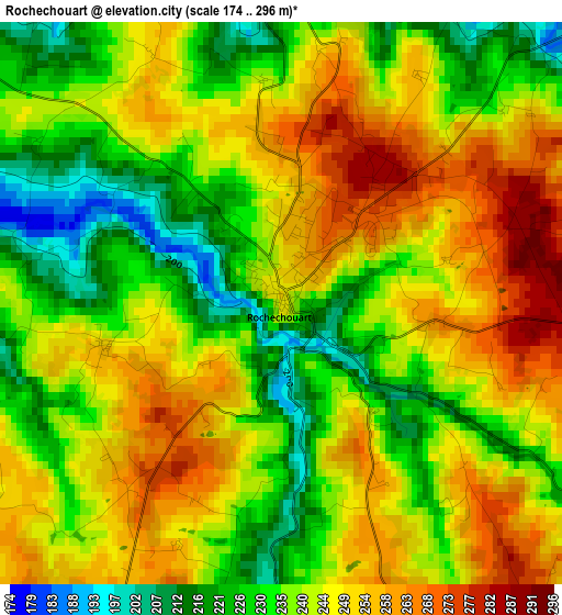 Rochechouart elevation map