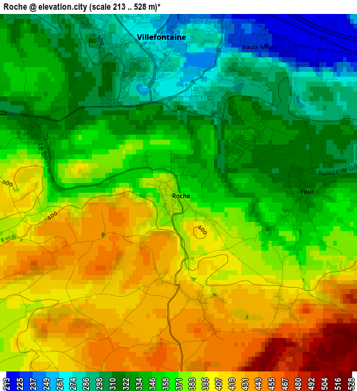 Roche elevation map