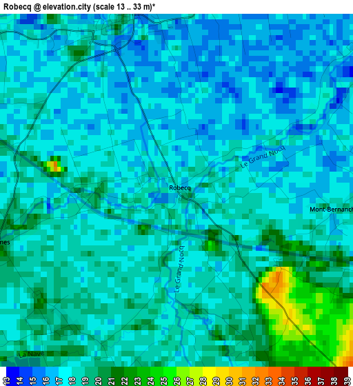 Robecq elevation map