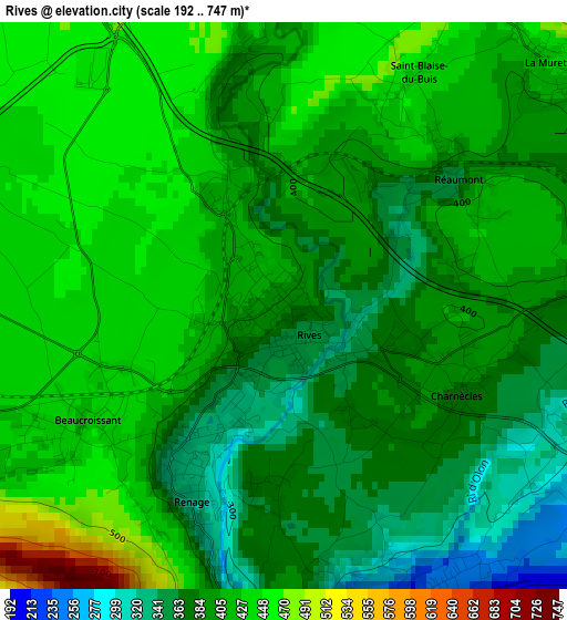 Rives elevation map