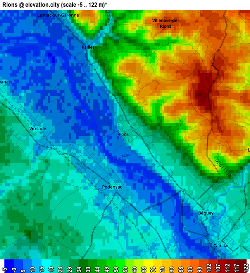 Rions elevation map