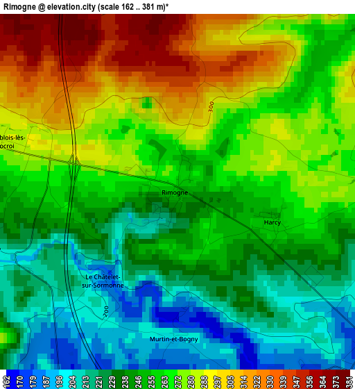 Rimogne elevation map