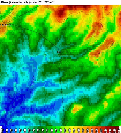 Rians elevation map