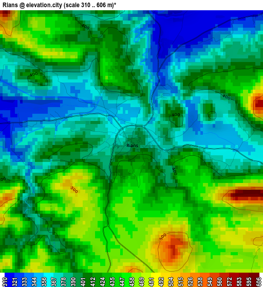 Rians elevation map