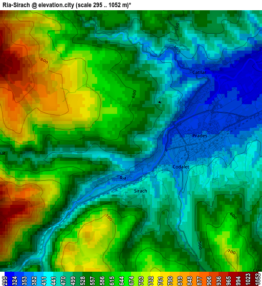 Ria-Sirach elevation map