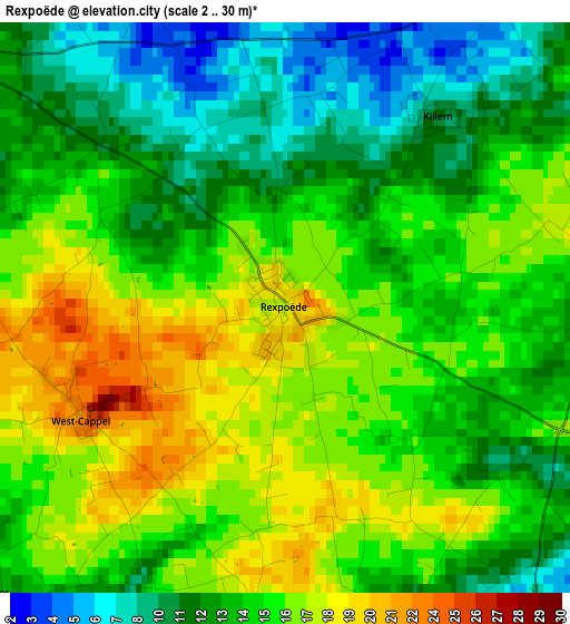 Rexpoëde elevation map