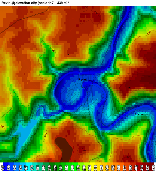 Revin elevation map