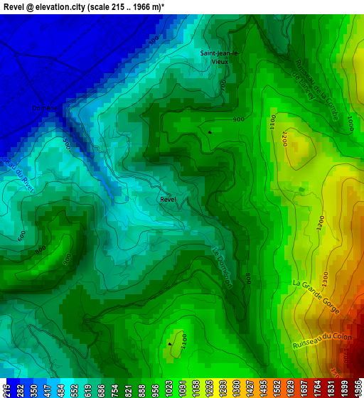 Revel elevation map