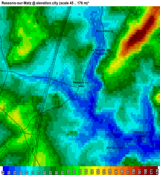 Ressons-sur-Matz elevation map