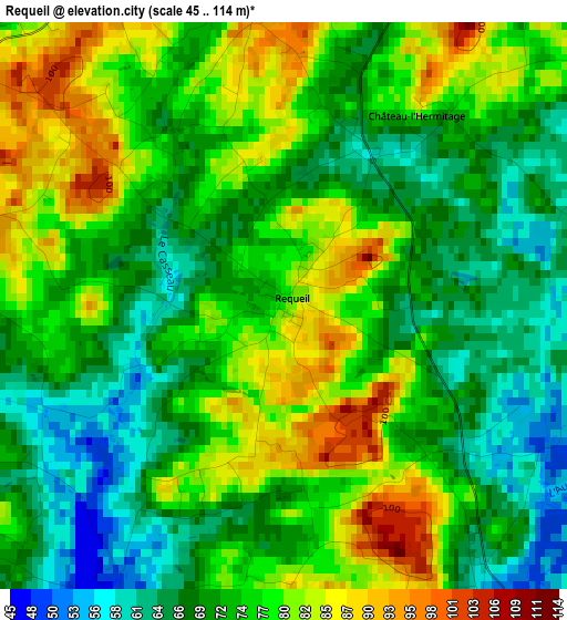 Requeil elevation map