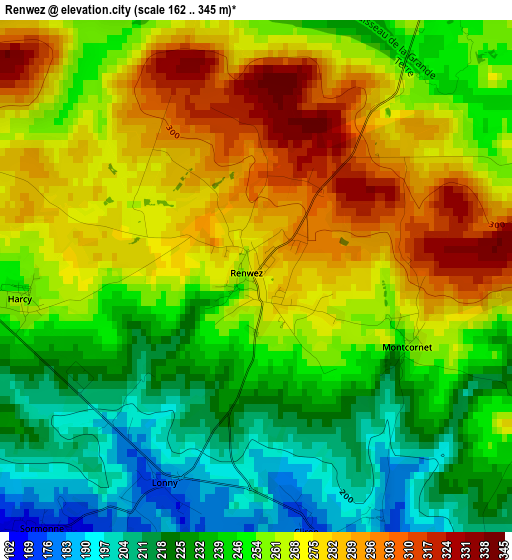 Renwez elevation map