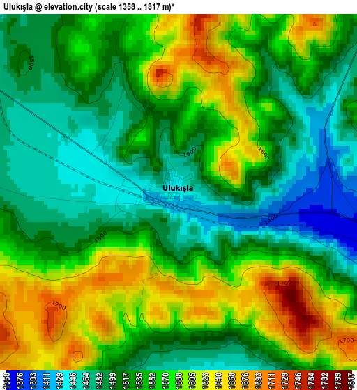 Ulukışla elevation map