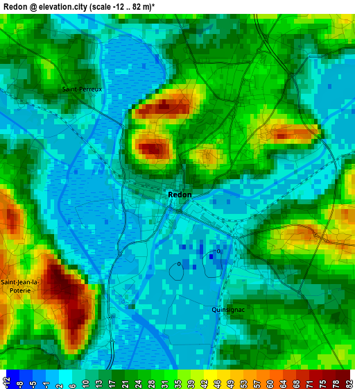 Redon elevation map