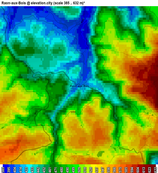 Raon-aux-Bois elevation map