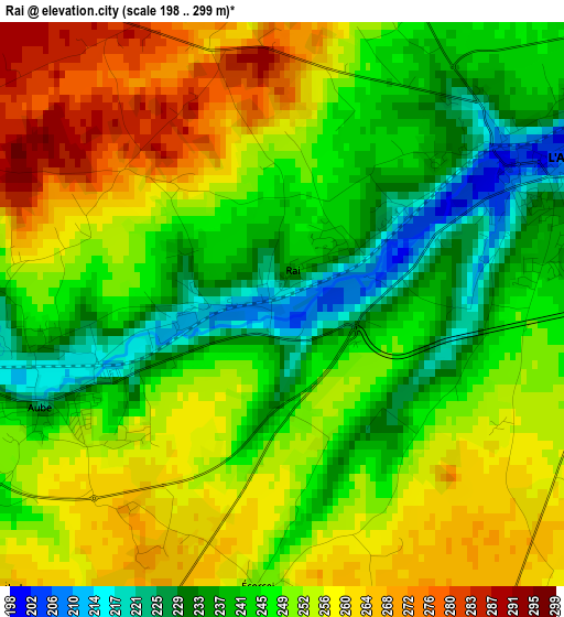 Rai elevation map