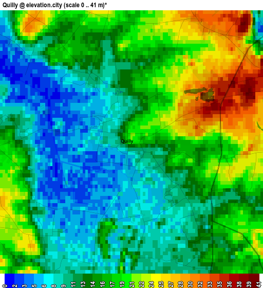 Quilly elevation map