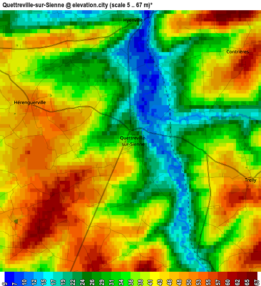 Quettreville-sur-Sienne elevation map