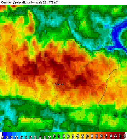 Querrien elevation map