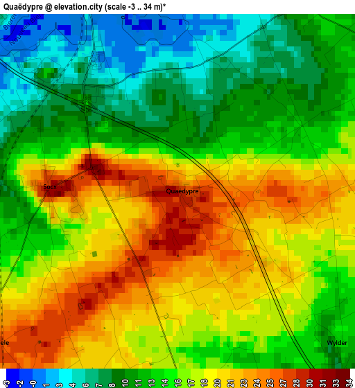 Quaëdypre elevation map