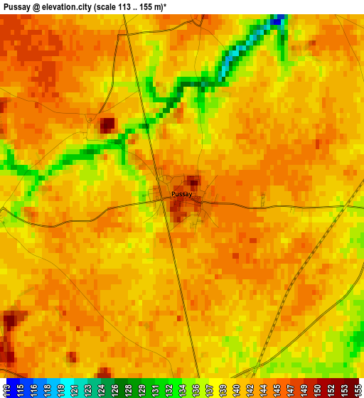 Pussay elevation map