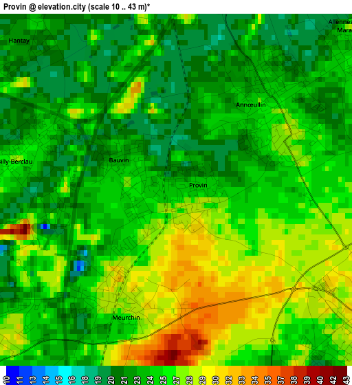 Provin elevation map