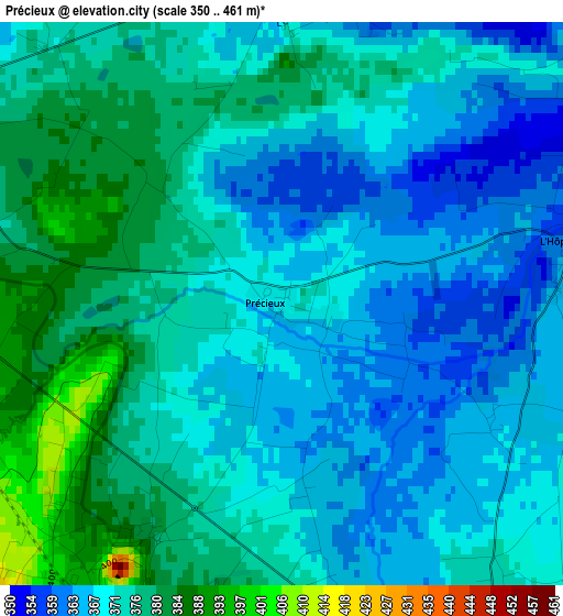 Précieux elevation map