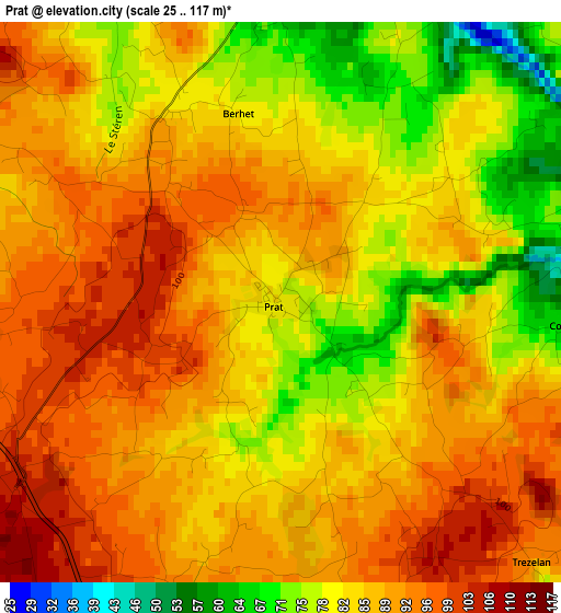 Prat elevation map