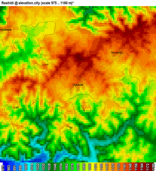 Reshidi elevation map