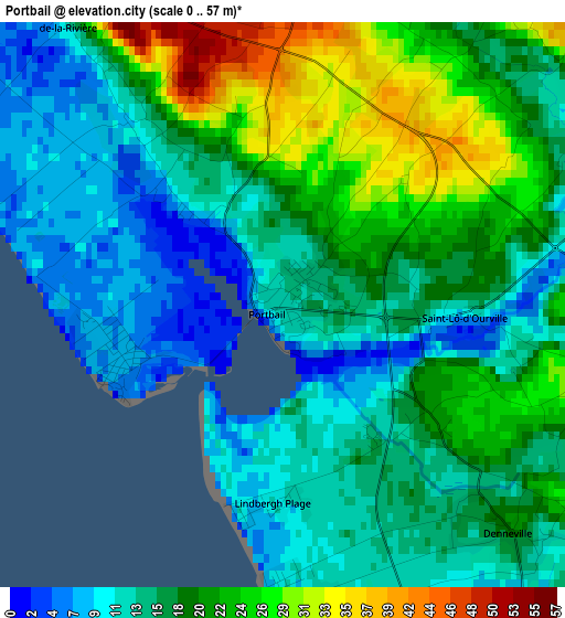 Portbail elevation map