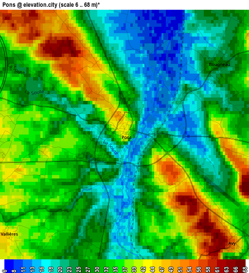 Pons elevation map