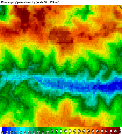 Plumaugat elevation map