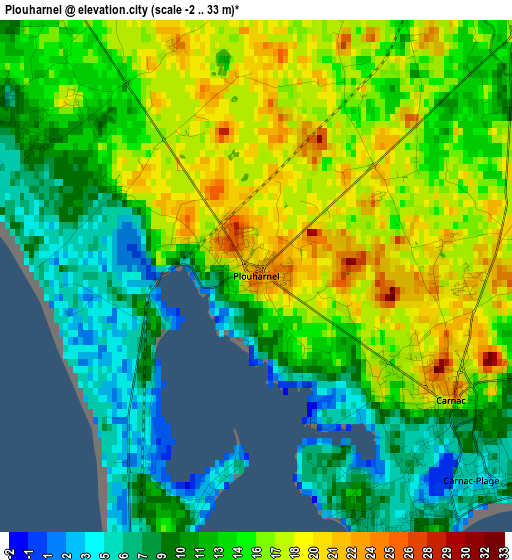 Plouharnel elevation map