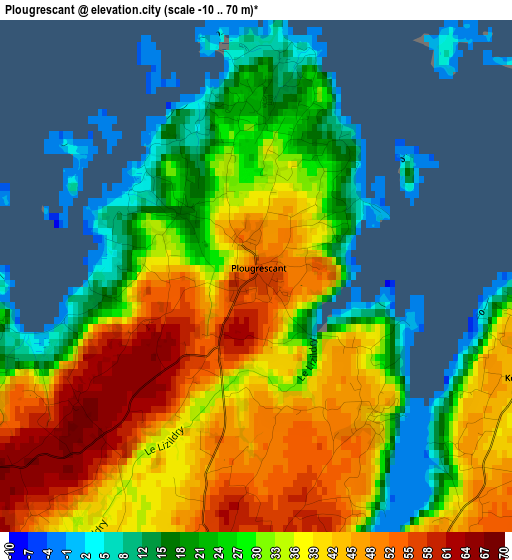 Plougrescant elevation map