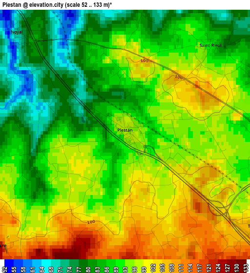 Plestan elevation map