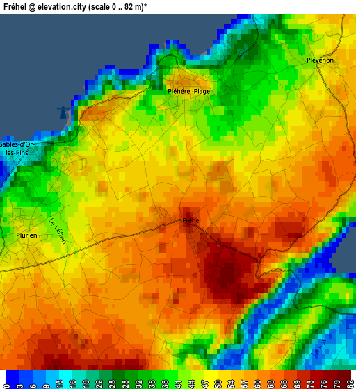 Fréhel elevation map