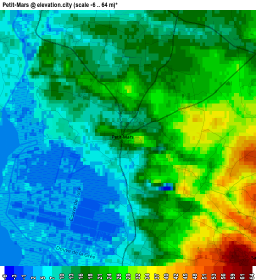 Petit-Mars elevation map