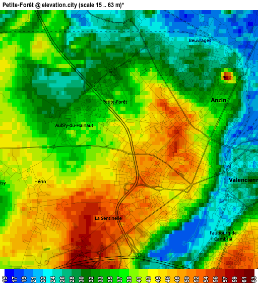 Petite-Forêt elevation map