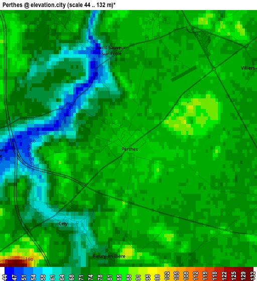 Perthes elevation map