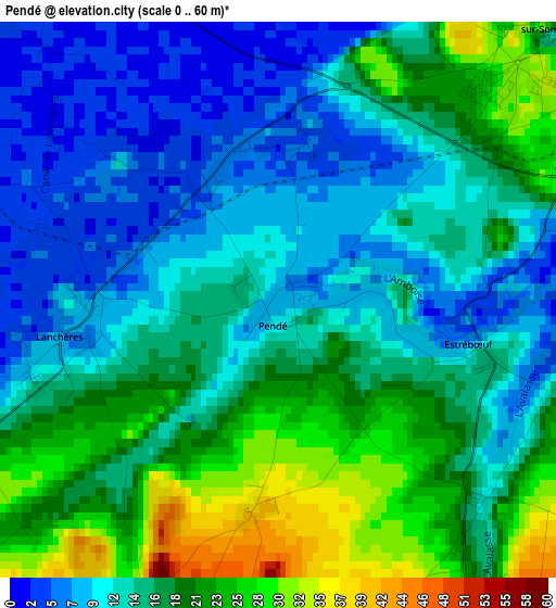 Pendé elevation map