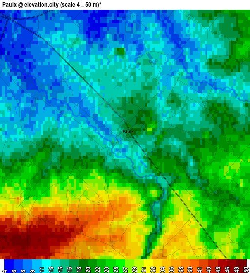 Paulx elevation map