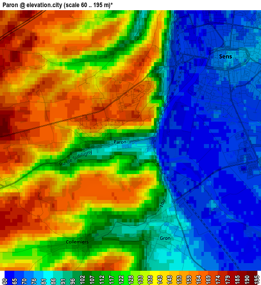 Paron elevation map