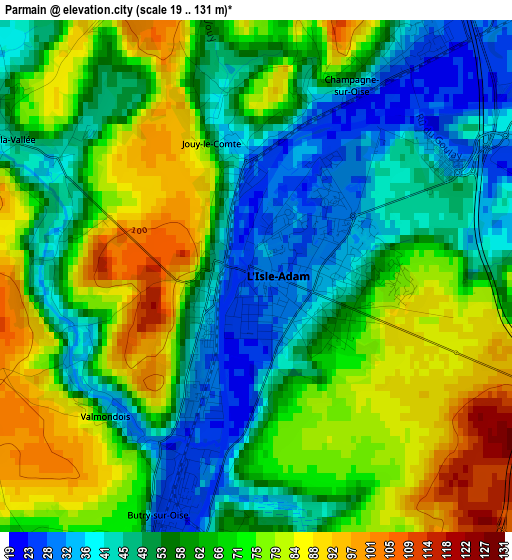 Parmain elevation map