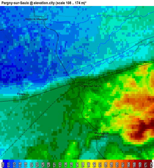 Pargny-sur-Saulx elevation map