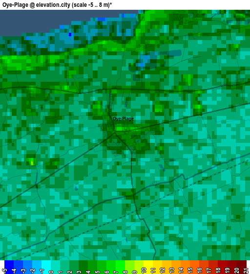 Oye-Plage elevation map