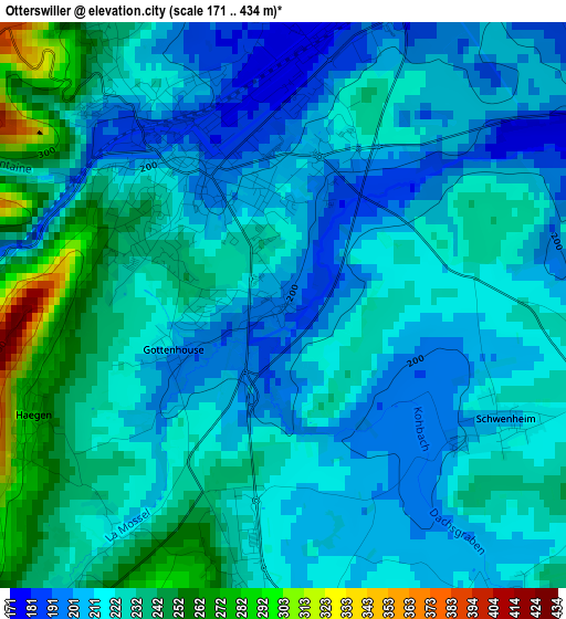 Otterswiller elevation map