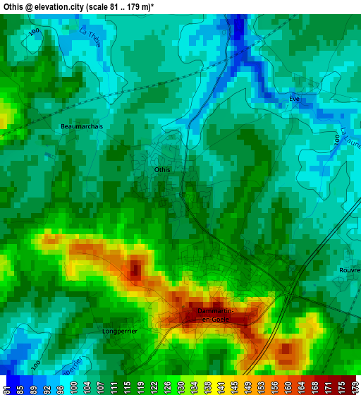 Othis elevation map