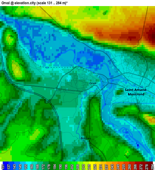 Orval elevation map