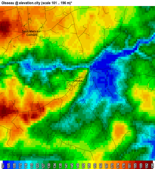 Oisseau elevation map