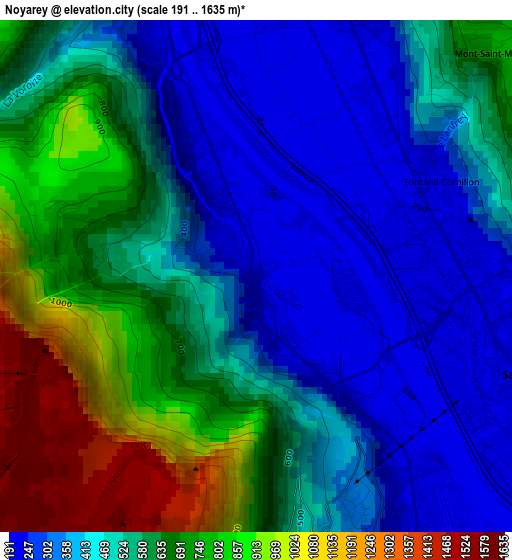 Noyarey elevation map