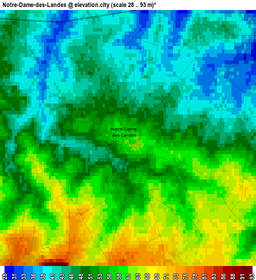 Notre-Dame-des-Landes elevation map